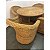 Conjunto de mesa de jantar em junco/rattan natural com 4 Poltronas - Imagem 7
