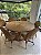 Conjunto Mesa de jantar de junco natural com 6 cadeiras - Imagem 5