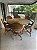 Conjunto Mesa de jantar de junco natural com 6 cadeiras - Imagem 6