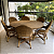 Conjunto Mesa de jantar de junco natural com 6 cadeiras - Imagem 4