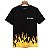 Camiseta Palm Angels Preta "Flames" Preta - Imagem 1