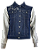 6524 JAQUETA JEANS LYC DONNA BORDADA - MANGA MOLETON - Imagem 1