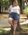 13SHO02-Shorts Tipo pijaminha em jeans 100% algodão Stone - Imagem 2