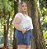 13SHO02-Shorts Tipo pijaminha em jeans 100% algodão Stone - Imagem 3