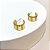 Argola com Riscas Cravejada com Microzircônias Folheada a Ouro - Imagem 3