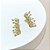 Brinco Raios Cravejados com Microzircônias Folheado a Ouro - Imagem 2