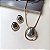 Conjunto Oval Brinco e Colar Mix de Banhos - Imagem 3