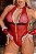 Ref.: 03006 FANTASIA EROTICA MAMAE NOEL DOCINHO BODY VERMELHO COM DETALHES BRANCO E PRETO - Imagem 3