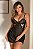 Ref.: 02142 CAMISOLA DE RENDA E CETIM COM CALCINHA SENSUAL - Imagem 5