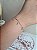 Pulseira com pedrinhas de zircônias azuis banhadas a ouro - Imagem 3