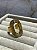 Anel ajustável oval dourado aço inox - Imagem 3