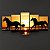 Quadro Decorativo Cavalos Ao Pôr Do Sol 129x61cm Sala Quarto - Imagem 3