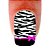 Adesivo de Unha Animal Print Zebra Laço Rosa 117 com 12un - Imagem 1