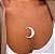 Gargantilha de Fio de Nylon com Lua Lisa de Prata925 - Imagem 1
