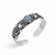 BRACELETE TRABALHADO EM PRATA925 COM PEDRA NATURAL AJUSTÁVEL - Imagem 1