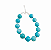 Pulseira em Prata925 - Na Pedra natura howlita azul - Imagem 1