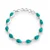 PULSEIRA EM PRATA925 PEDRA NATURAL TURQUESA - Imagem 1