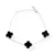 PULSEIRA TREVO CRAVEJADAS EM VOLTA EM PRATA 925 - Imagem 1