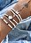 PULSEIRA EM PRATA925 COM PÉROLA E TREVO DE QUATRO FOLHAS - Imagem 3