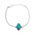 PULSEIRA  EM PRATA925 DE PEDRA  NATURAL OVAL COM DETALHES EM VOLTA DA PEDRA - Imagem 4