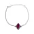 PULSEIRA  EM PRATA925 DE PEDRA  NATURAL OVAL COM DETALHES EM VOLTA DA PEDRA - Imagem 2