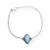 PULSEIRA  EM PRATA925 DE PEDRA  NATURAL OVAL COM DETALHES EM VOLTA DA PEDRA - Imagem 3