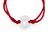 Pulseira de Fio Acetinado Vermelho com Pingente de Coração Vazado - Imagem 1