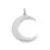 PINGENTE EM PRATA925 LASER MEIA LUA LISA - Imagem 1
