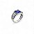 Anel em Prata925 Trabalhado com Zircônia em Safira - Imagem 2
