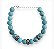 Pulseira em Prata925 De Pedra Turquesa com Florzinhas - Imagem 2