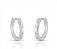 BRINCO PRATA925 - ARGOLA CLICK COM CINCO ZIRCONIAS - Imagem 1