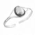 BRACELETE EM PRATA925 - LISO DE PEDRA NATURAL OVAL COM DETALHE VAZADO - Imagem 1