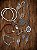 Brinco em Prata925 - Envelhecido de Folha com Zircônia Água-Marinha - Imagem 3