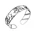 BRACELETE EM PRATA925 - ENVELHECIDO ARO LARGO VAZADO COM ELEFANTES - Imagem 3