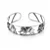 BRACELETE EM PRATA925 - ENVELHECIDO ARO LARGO VAZADO COM ELEFANTES - Imagem 2