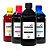 Kit 4 Tintas para Canon PG145 CMYK 500ml Corante MetaInk - Imagem 1