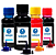 Kit 4 Tintas para Epson Black Pigmentada Coloridas Corante L6490 CMYK 100ml Valejet - Imagem 1
