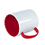 Caneca para Sublimação Branco com Alça e Interior Vermelho - Imagem 2