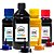 Kit 4 Tintas para Epson XP214 Black 500ml Color 100ml Sublimática Aton - Imagem 1