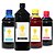 Kit 4 Tintas para Epson L655 Premium Crie Sempre Black 1 Litro Coloridas 500ml corante - Imagem 1