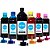 Kit 6 Tintas para Epson Bulk Ink L1800 Black 1 Litro Color 500ml Corante Koga - Imagem 1