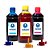 Kit 3 Tintas para Epson L375 EcoTank Cyan Yellow Magenta 500ml Corante Valejet - Imagem 1