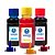 Kit 3 Tintas para Epson L495 EcoTank Cyan Yellow Magenta 100ml Corante - Imagem 1