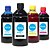 Kit 4 Tintas Canon GL-190 CMYK 500ml Koga - Imagem 1