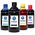 Kit 4 Tintas para Epson L6161 Valejet Black Pigmentada | Coloridas Corante 500ml - Imagem 1