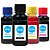 Kit 4 Tintas para Epson L6171 Koga CMYK Black Pigmentada 200ml | Coloridas Corante 100ml - Imagem 1