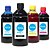 Kit 4 Tintas para Epson L6161 Koga Black Pigmentada | Coloridas Corante 500ml - Imagem 1