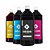 Kit 4 Tintas para HP Black Corante 21 e Colorida 22 Ink Tank 1 Litro - Imagem 1