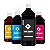 Kit 4 Tintas para HP Black Pigmentada GT51 1 Litro e Colorida Corante GT52 500 ml - Ink Tank - Imagem 1