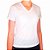 Camiseta Baby Look Branca 100% Poliéster para Sublimação Manga Curta Gola V Feminina GG - Imagem 1